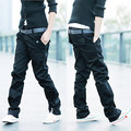 Men UK Style Fine Grid Stylish Straight Casual Pant Free shipping Grey /black