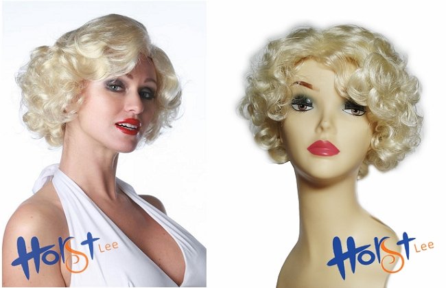 In stock! Marilyn Monroe style wig,Halloween Costume Wigs,short #613,5pcs/lot(China (Mainland))