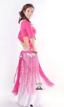 60pcs/lot free shipping belly dance paillette hip scarf/long fringe belt/belly dance wear
