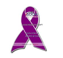 Free Shipping Newest Hot Selling Best Selling High Quality Pancreatic Cancer Awareness Purple Ribbon Lapel Pins(China (Mainland))