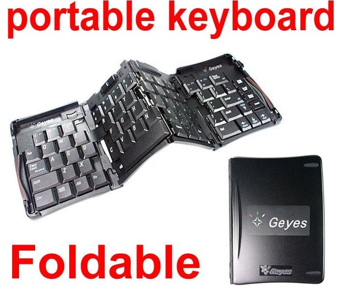 10pcs/lot Geyes Foldable Stow-away Mini Keyboard USB Keyboard Folding Keyboard(China (Mainland))