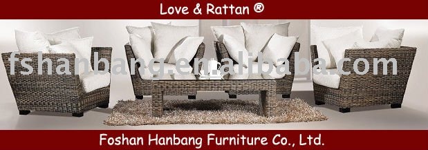 Roma Rattan One Seat Sofa Set with Square Coffee Table(China (Mainland))