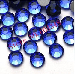 288PCS-SS30 (6.4-6.6mm) Art Nail Crystal Rhinestones, Capri Blue Flatback Rhinestones, Decoration & Garment Fittings(China (Mainland))