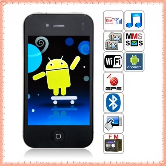 Drop shipping A3 Quad Band Dual Cameras WIFI Bluetooth Java Android 2.2 OS GPS 3.5-inch Touch Screen Smartphone(China (Mainland))