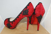 Fast shipping 2011 Newest Spring women high heel pump shoes red LL29