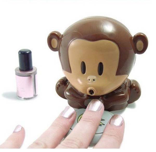 lovely Monkey Finger Toe Nail Art Polish Dryer Blower