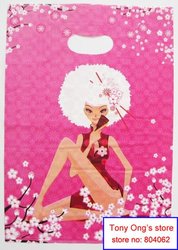 saco do presente, saco de compra plástico, saco da promoção, 25x35cm, transporte livre