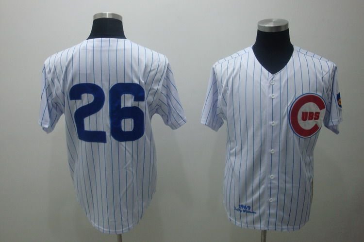 Free shipping- Brand Jerseys Chicago Cubs Billy Williams #26 Stripe jersey,original jersey,baseball jersey(China (Mainland))
