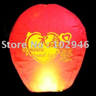 Valentine gift Free shipping New arrived! Wholesale 100pcs/lot Kongming Light, Flame Sky Lantern Love Wishing light day light(China (Mainland))