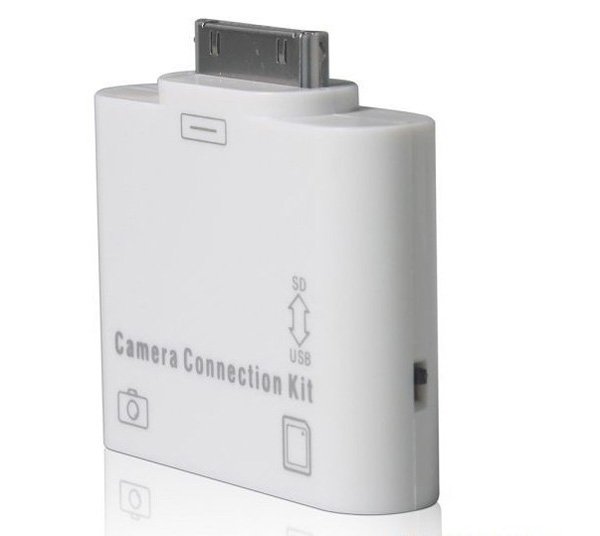 30pcs Free Shipping 2 in 1 Camera Connection Kit For iPad Card Reader(China (Mainland))