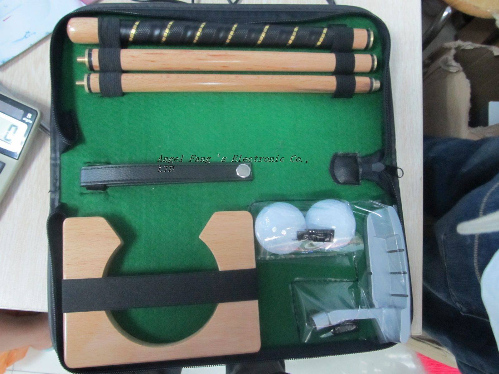 New 2011 wholesale golf Executive Portable wood metal Putter Golf Set Case silver send to friend a good gift(China (Mainland))