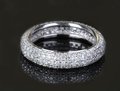 Jewelry Solid 14kt White Gold 1.35Ct Pave Diamond Wedding Band Ring,Amazing,Fancy