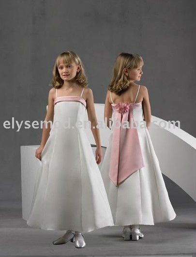 Inspiring new design spaghetti straps color flower girl dresses(China (Mainland))