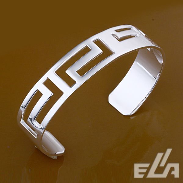 Free-Shipping-wholesale-925-sterling-silver-Cuff-Bracelets-Charm ...