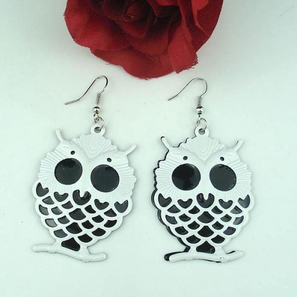 low-cost wholesale fashion Jewelry Alloy The owl Dangle Earring(China (Mainland))