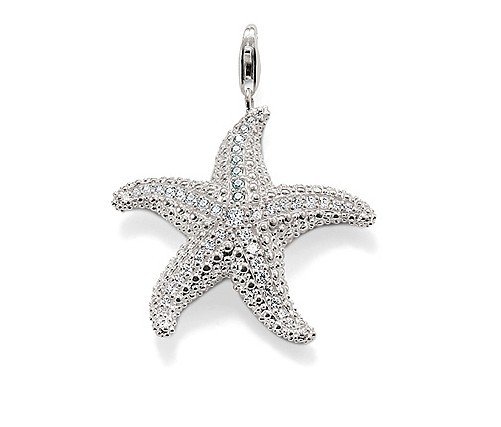 New Wholesale Free shipping 925 sterling silver beautiful silver starfish pendant charm LP220