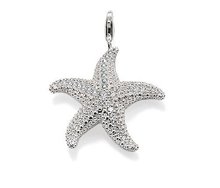 New! Wholesale Free shipping 925 sterling silver / beautiful / silver starfish pendant charm LP220