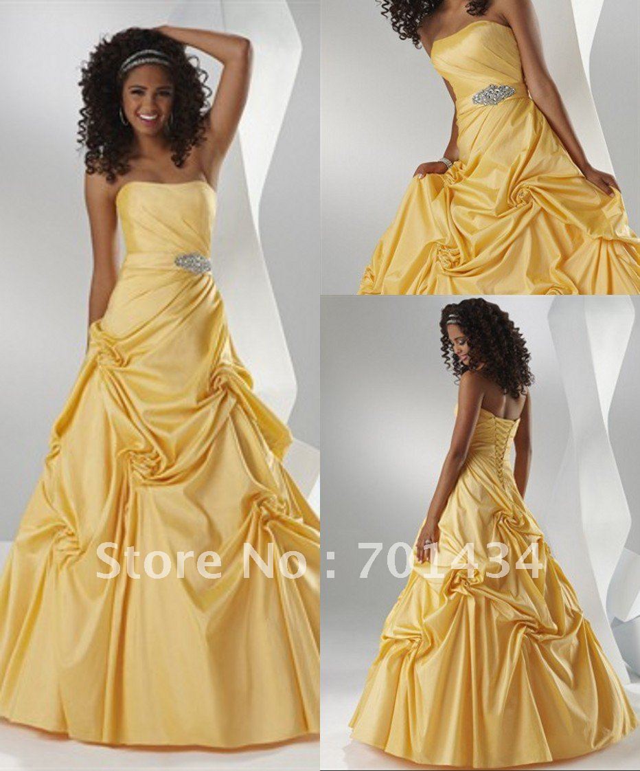 Yellow Taffeta Dress