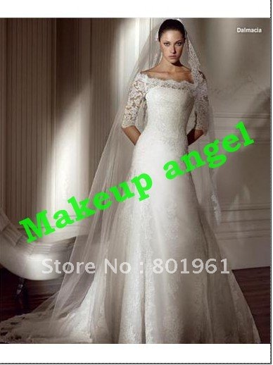 Fashion Short Sleeve Lace Women 39s Wedding Dresses Bride Gown ALine Royal 
