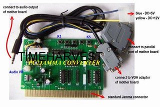 4 Pcs PC to jamma converter board(small board)/PC2JAMMA/PC game to arcade game PCB