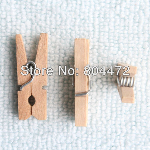 Mini Pegs 3.0cm  Natural Small Wooden Peg Clip Clamp Wood UK Seller 