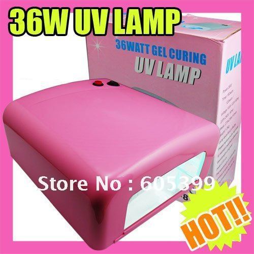 Best Selling Freeshipping 36w Uv Gel Nail Curing Lamp + 4 x 9w Light Bulbs