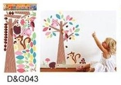 Free shipping,DIY Cartoon Tree wall stickers,3pcs/lot,Fashion Children room decal,Children gift,DG043(China (Mainland))