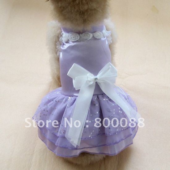 Free Shipping Elegant Dog Wedding Costume Rental Purple