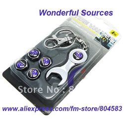 Free shipping,Car Logo Tire Valve Caps 4pcs+Wrench key chain for SUBARU,Car Accessories(Min.order:1 set)(China (Mainland))