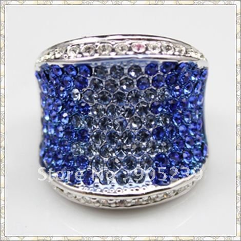 XR260 Rings 2011 Gold wedding rings for womencrystal rhinestone rings 18K 