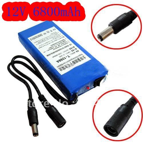 Freeshipping Portable 5V 9V 12V DC Rechargeable Li-ion battery For CCTV Camera transmitter wholesale & Dropshipping