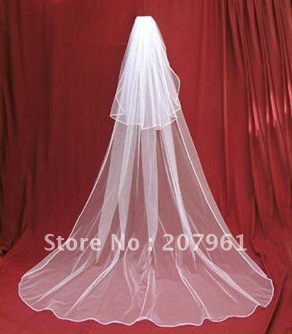  Gurantee New Wholesale Retail Court Train Veils long Veils wedding veils