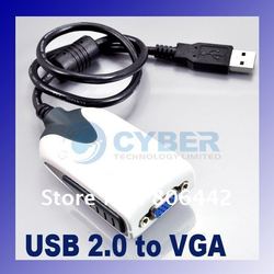 USB 2.0 To VGA Multi Display Adapter Converter USB to VGA Adapter Cable free shipping(China (Mainland))