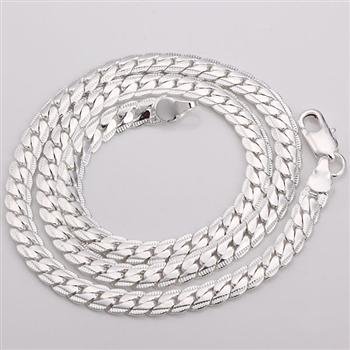 ... RETAIL-NEW-Jewelry-925-jewelry-925-Silver-fashion-jewelry-5mm-Necklace