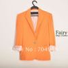 Free shipping New Fashion Coat,Candy Colored suit,Lady Blazer Casual Suit/Vintage Jacket Stripe Lining/4 colors