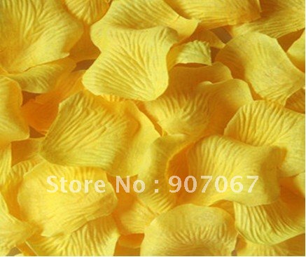 Cheap Price 5000PCS Yellow Silk Rose Petals For wedding Decorations