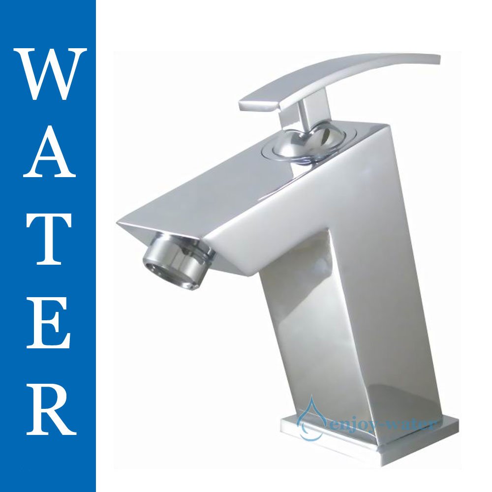 Modern Fashion Chrome Brass Bathroom Basin Sink Faucet / Mixer Tap F115(China (Mainland))