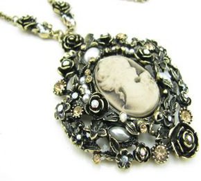 Free Shipping Hot Selling luxious cameo vintage necklace USD49 99 vintage jewlery 