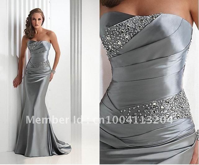 wedding dresses in silver