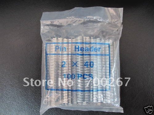 100 PCS Double Row Male 2X40 Pin Header Strip 2.54 mm