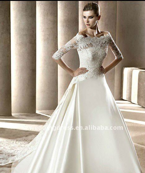 2012 Modest Ivory Maternity Wedding Dresses With Lace Jacket USD 4986 3449