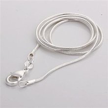 Free Shipping,925 Sterling Silver Single chain,1MM Snake Chain -24”,925 Sterling Silver,Wholesale Fashion Jewelry LZ016