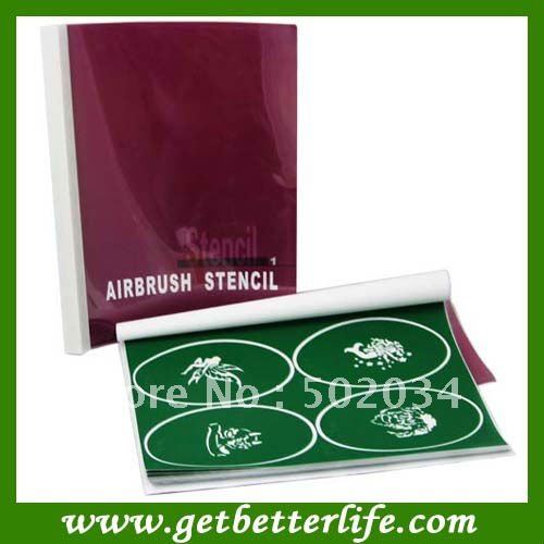 Wholesale Temporary Airbrush Tattoo Stencil Template Booklet 7 free shipping