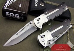 Punho de aço de dobramento grande de Ebony&steel da lâmina da faca 5Cr13 de SOG 312 com a bainha de nylon que envia livre