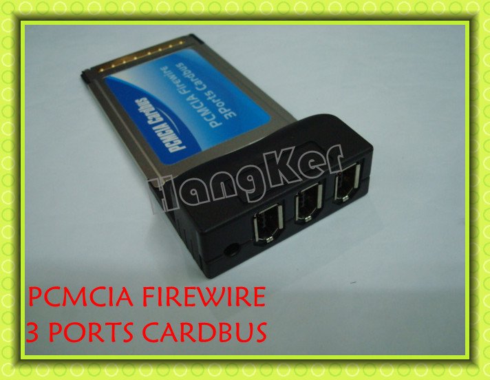 pcmcia cardbus ,PCMCIA to 3 Port IEEE 1394 FireWire Cardbus for laptop(China (Mainland))
