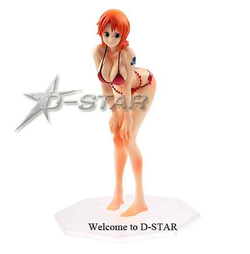 Free Shipping via EMS 6pcs One Piece Sexy Edition Nami Action Figure Model
