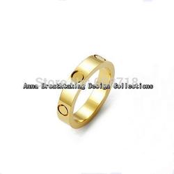 Promotion Free Shipping Wholesale 18K Yellow Gold LOVE Ring,Paris Vintage LOVE Designer Ring,Different Size Narrow Surface Rings(China (Mainland))
