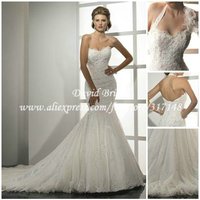 Discount BL306 Vintage Gown Flowers Corset Back Removable Halter Mermaid Lace Wedding Dress 2013