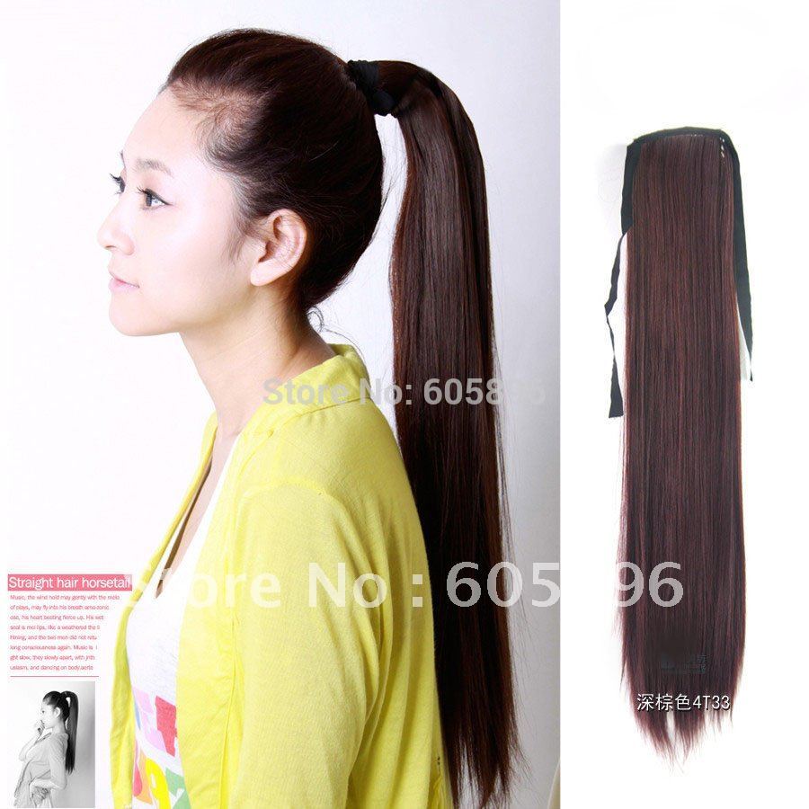 Free shipping-deep curly hair extension synthetic hair ponytails for ...