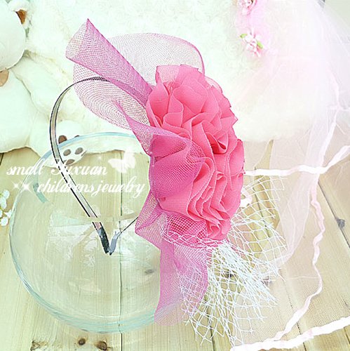 Fashion girl hair band baby lace flower hair bands wedding accessories 